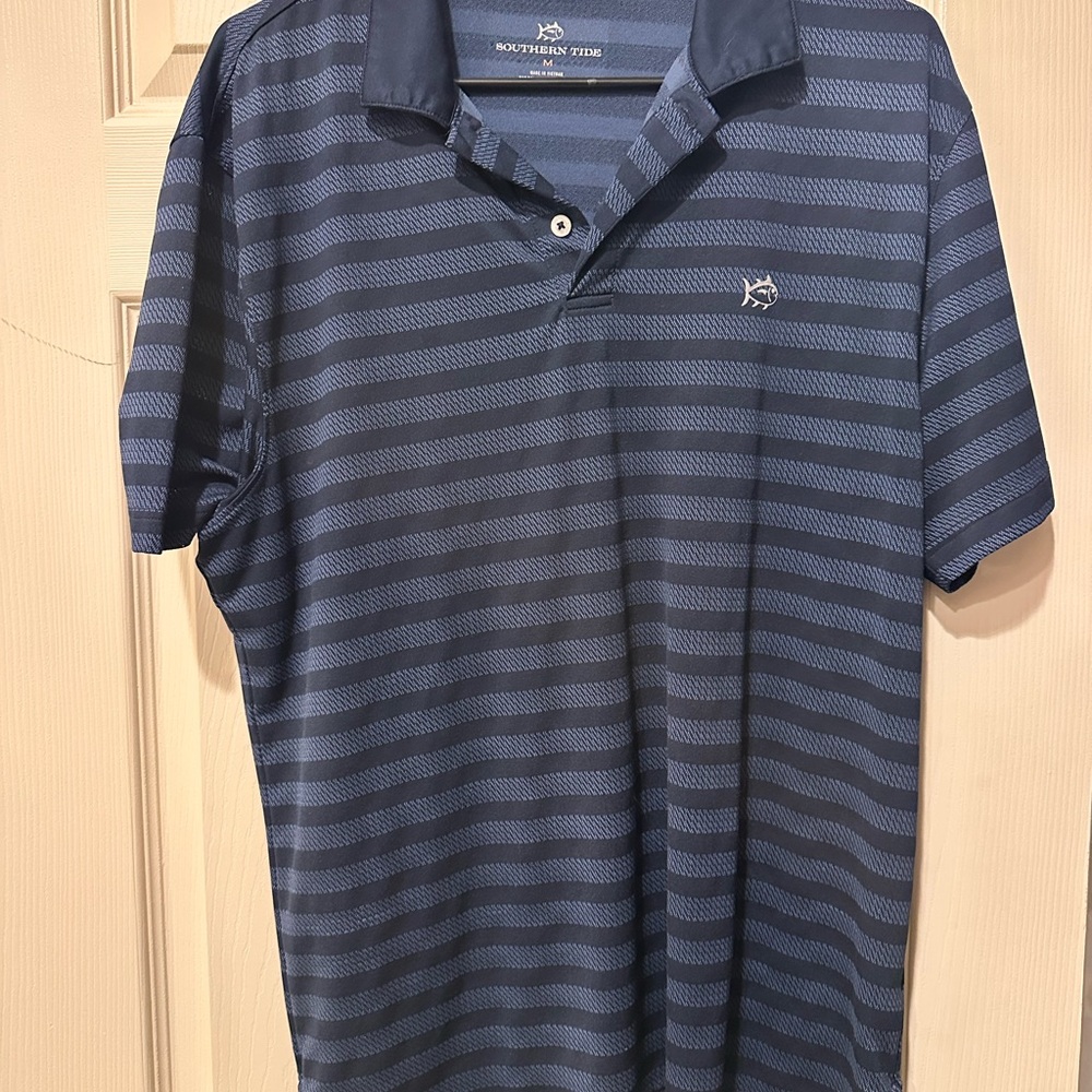 Southern Tide Men's Blue Striped Polo